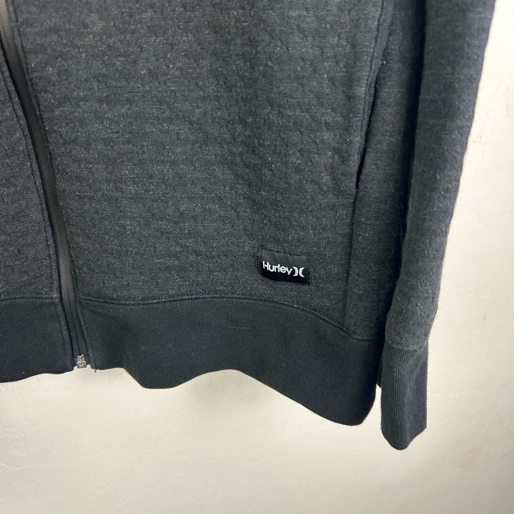 Hurley Mens Y2K Black Full Zip Hooded Jacket Size Medium - Picture 3 of 9